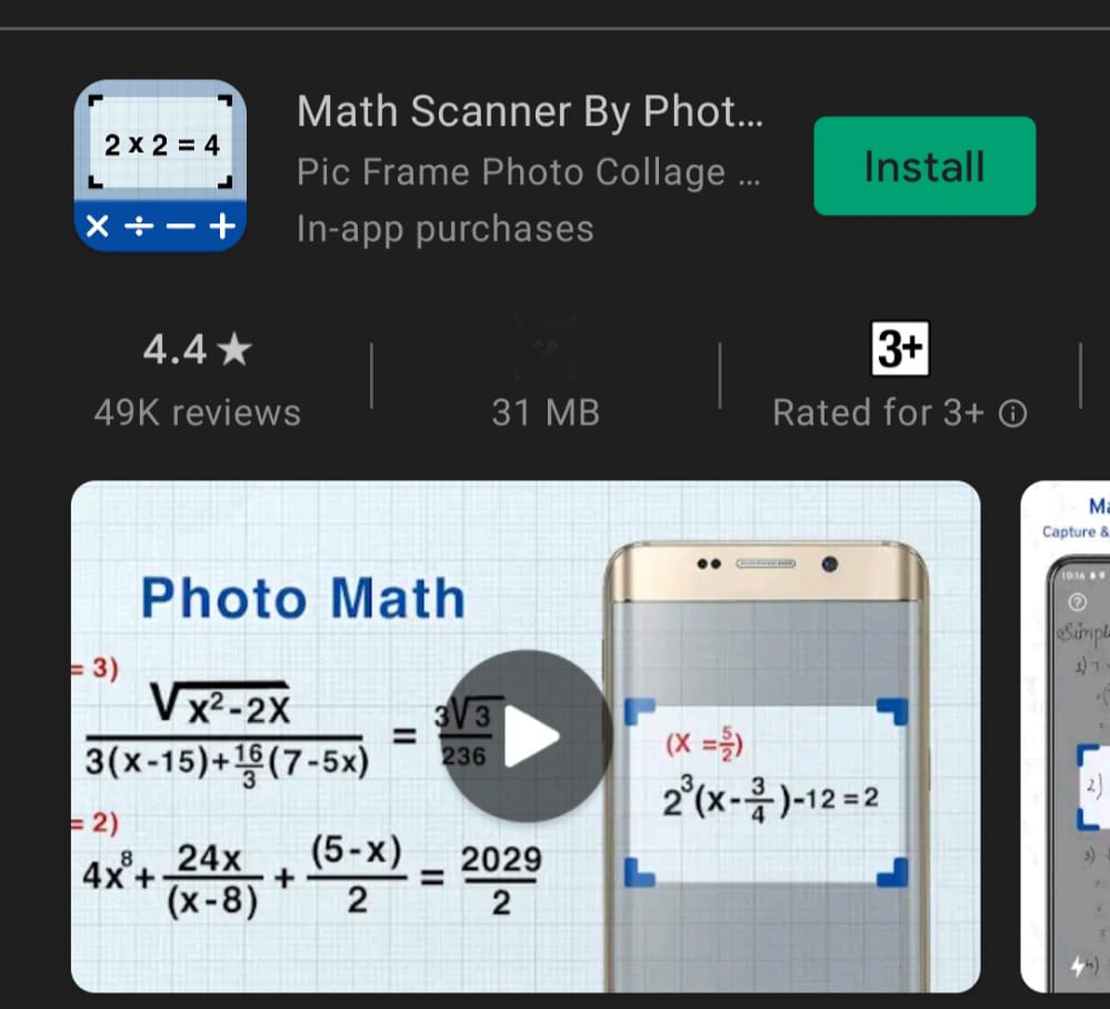 Math scanner android mobile app - mpower global